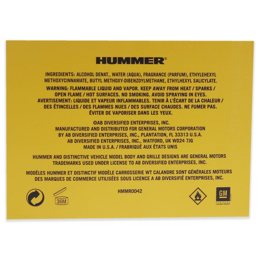 Buy now Hummer For Men. Eau De Toilette Spray 4.2 Ounces at indiglob india