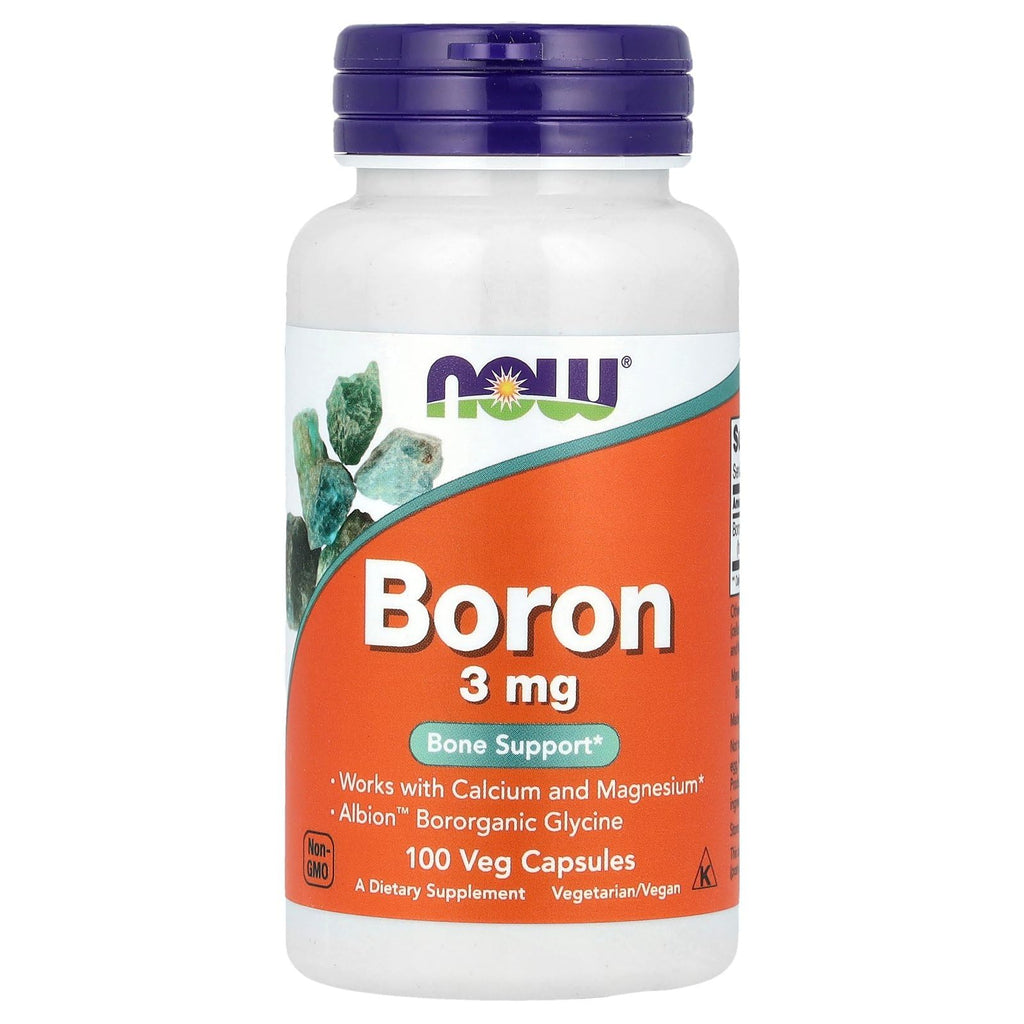 Buy now Now Foods Boron 3mg 100 Caps at indiglob india