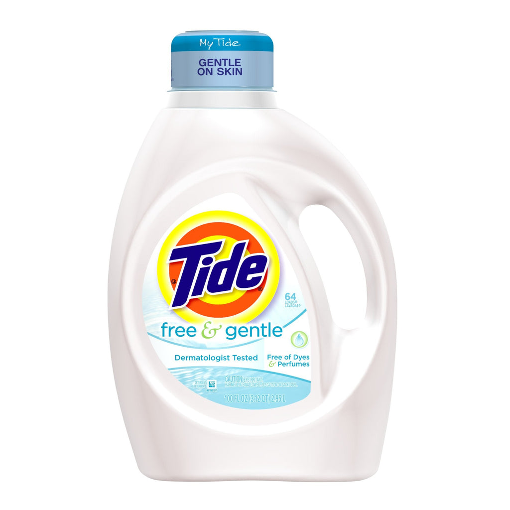 Buy now Tide Free & Gentle Liquid Laundry Detergent, Unscented, 1.47 L (32 Loads) Unscented 100 Fl Oz (Pack of 4) at indiglob india