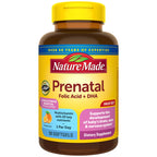 Nature Made Prenatal Vitamins for Women with Folic Acid + DHA, 110 Softgels | Prenatal Vitamin and Mineral Supplement for Daily Nutritional Support, With Folic Acid and 19 Other Nutrients, 110 Day Supply