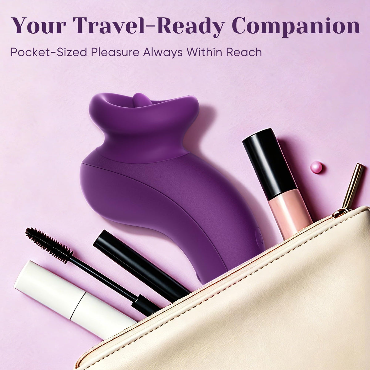 Realistic Tongue Vibrator with Licking Motion - Quiet, Waterproof