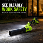 Cordless Leaf Blower Lightweight Handheld Blowers for Lawn Care, Green