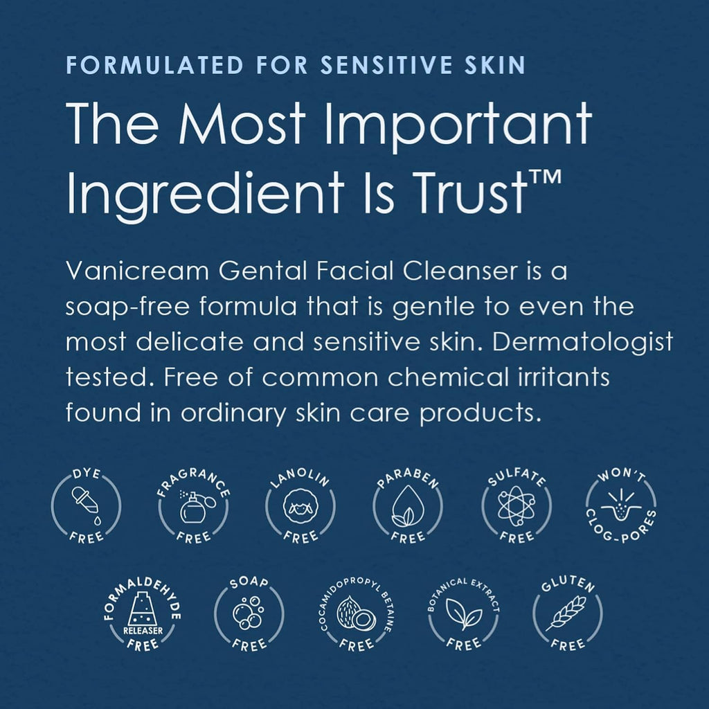 Vanicream Gentle Facial Cleanser, 8 Fl Oz (Pack of 2)