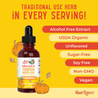 MARYRUTH'S Organic Pumpkin Seed Oil Cold Pressed, Sugar Free, 60 Servings | 2 Month Supply, USDA Organic Liquid Drops, Urinary Health in Men, Sugar Free, Vegan, Non-GMO