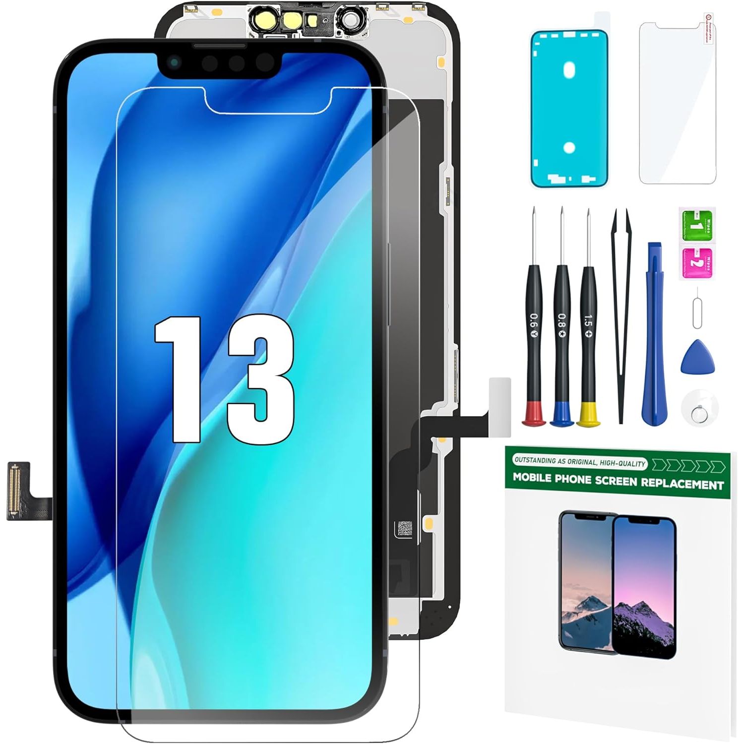 Buy now Compatible with iPhone 7 Plus Screen Replacement Black（5.5‘’）, LCD Display & Touch Screen Digitizer Frame Assembly Set with 3D Touch Free Repair Tools iPhone-13 at indiglob india