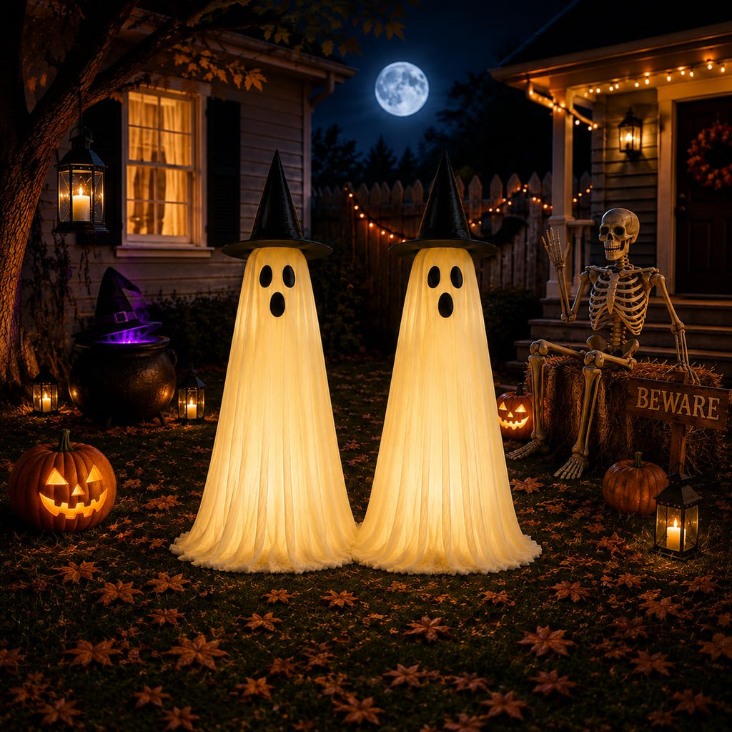 2Pcs Halloween Decorations Outdoor, Ghost Halloween Party Decoration Indoor