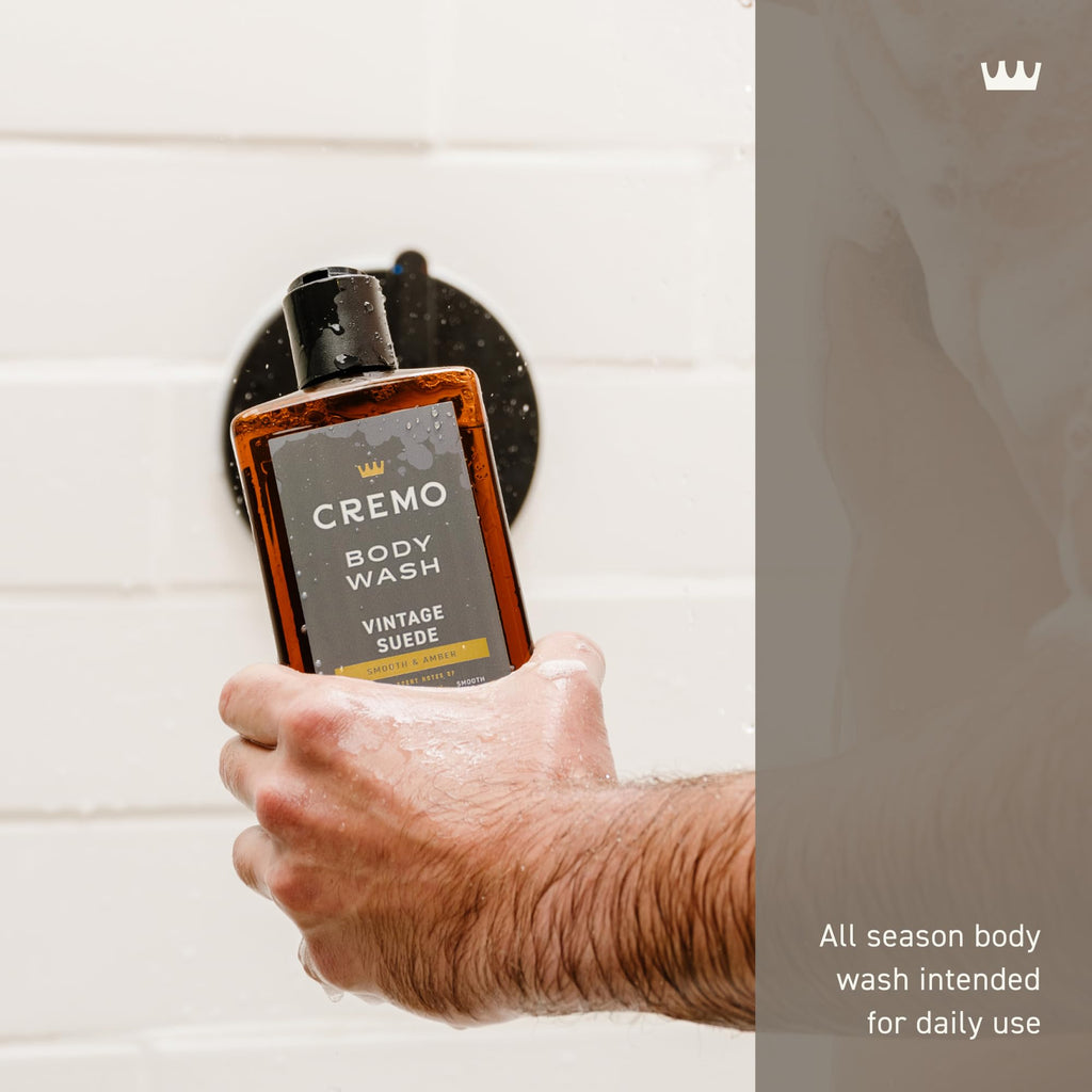 Buy now Cremo Body Wash Men, A Vintage Suede with Notes of White Moss and Rich Amber, 16 Fl Oz at indiglob india