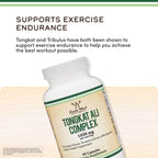 Tongkat Ali 1,020mg, 200:1, Hormone Support For Men + Women, 60 Capsules | Mood, Performance + Testosterone Booster for Men + Women, Eurycoma Longifolia Root, Longjack Tongkat Ali, Third-Party Tested