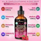 Vitamin B Complex, Vitamin B12 Liquid Drops, B1, B2, B6, B3, B5, Biotin