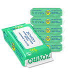 Zoviro Hand Sanitizer Wipes, Jasmine Essential Oils, 100% Viscose Ultra-Soft Wipes, Moisturizing & Non-Sticky, Jasmine Scent, Adults & Kids, 80 Count (Pack of 6)
