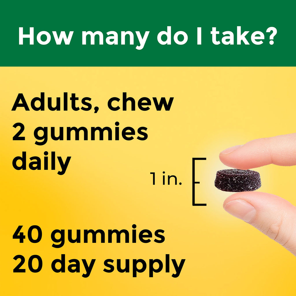 Nature Made High Absorption Magnesium Glycinate Gummies, 40 Count | Magnesium Supplement 100 mg per Serving for Muscle, Nerve, Bone and Heart Support, Magnesium Gummies, 20 Day Supply