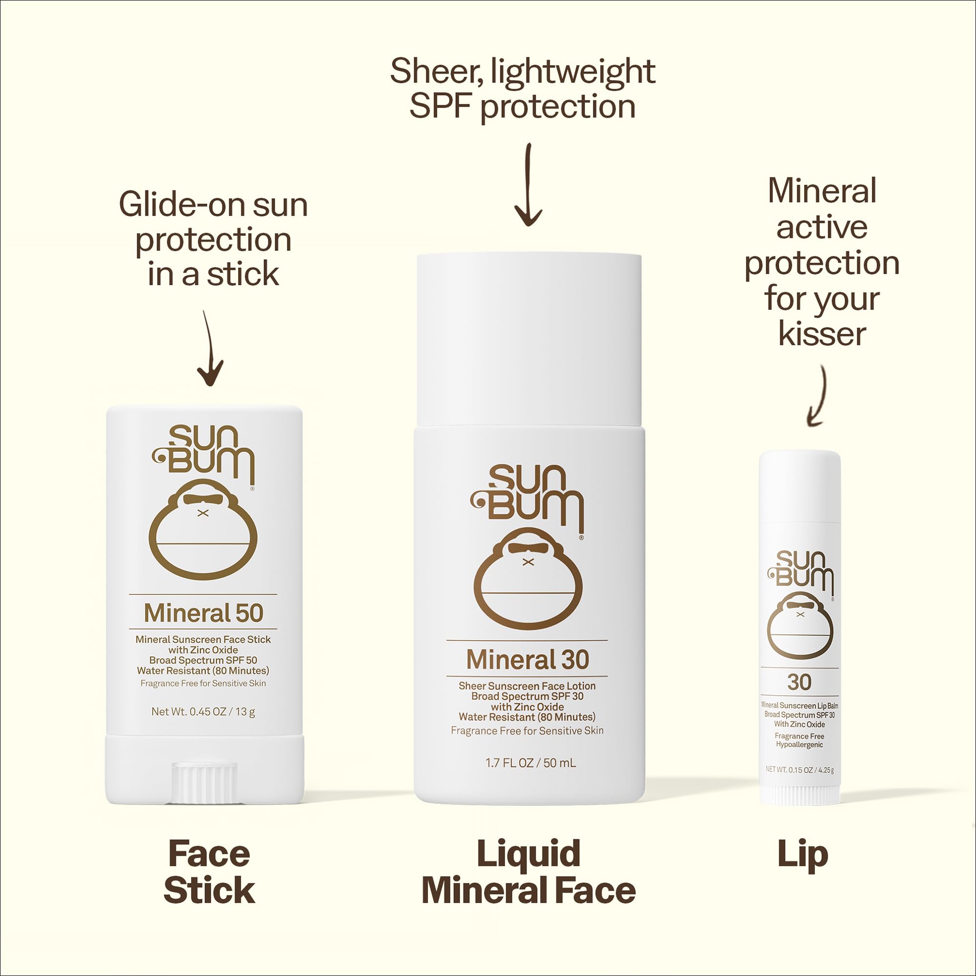 Sun Bum SPF 30 Mineral Sunscreen Lip Balm - 0.15 oz Stick | Zinc Based Broade Spectrum Lip Protection with Vitamin E, Hawaii Act 104 Compliant (Without Octinoxate & Oxybenzone)