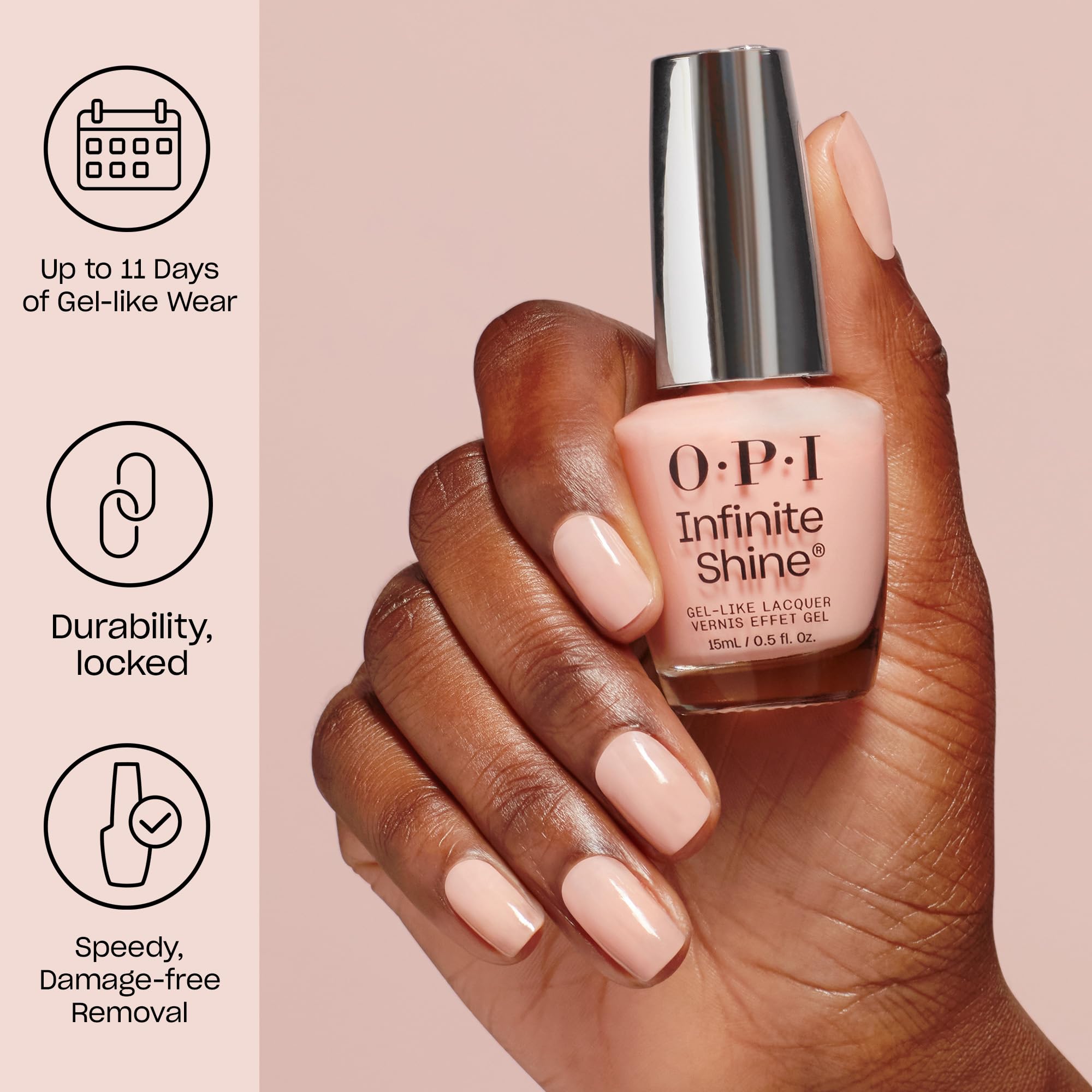 OPI Infinite Shine | Clear Gel Like Nail Polish Base Coat & Top Coat | Long Wear Nail Polish | Vegan, Long Lasting, Protects Nails