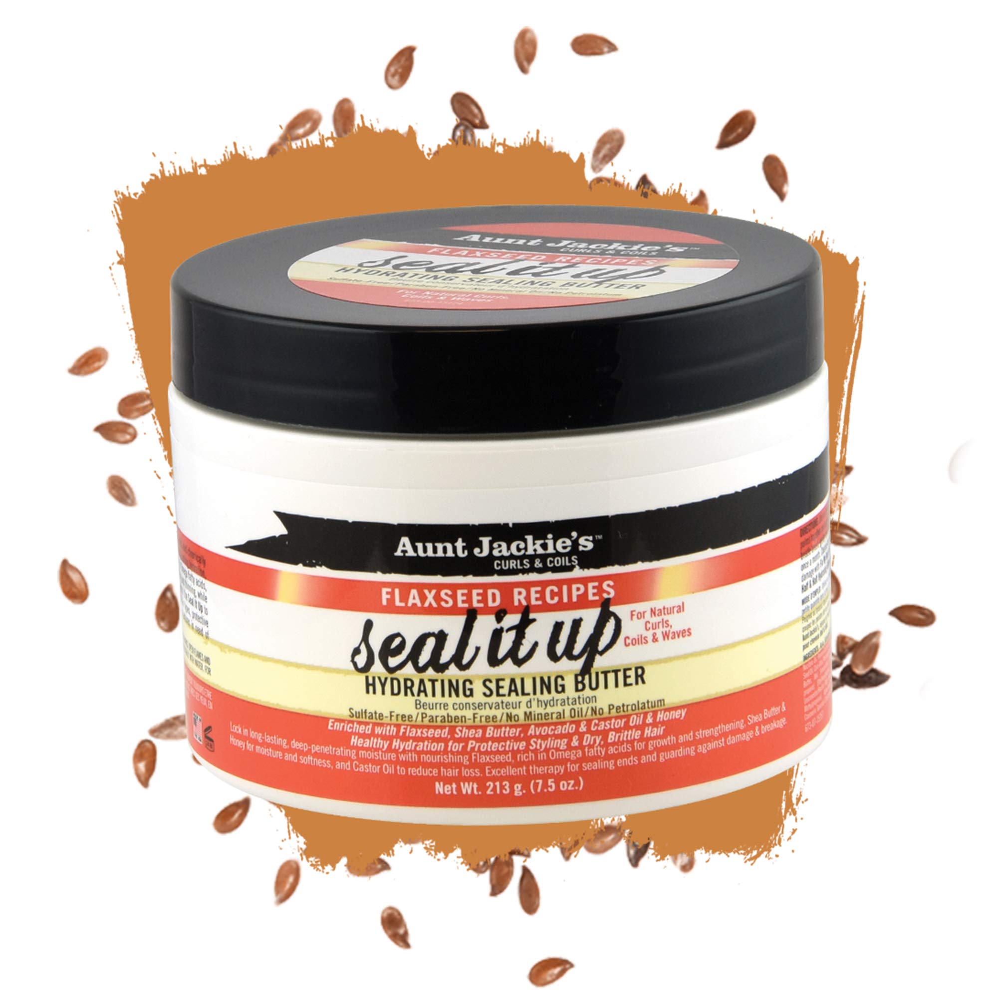 Buy now Aunt Jackie's Flaxseed Recipes Seal It Up, Hydrating Sealing Butter, Helps Prevent and Repair Damaged Hair, Jar, 7.5 Oz at indiglob india