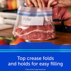 Buy now Ziploc Gallon Food Storage Freezer Bags, New Stay Open Design with Stand-Up Bottom, Easy to Fill, 28 Count at indiglob india