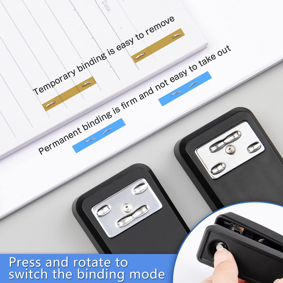 Desktop Office Stapler with 2000 Staples: IMLIKE Half Strip Desk Staplers, take 26/6 Staples 25 Sheets Capacity, Staple Remover, Non-Slip Base, Black, 2-Pack