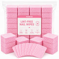 MAQIHAN 600 Lint Free Nail Wipes - Pink Nail Polish Remover Wipes Lint Free Nail Wipes Pads for Gel Nails No Lint Nail Glue Wipes Eyelash Extensions Toallitas Para Uñas Sin Pelusa Nail Supplies