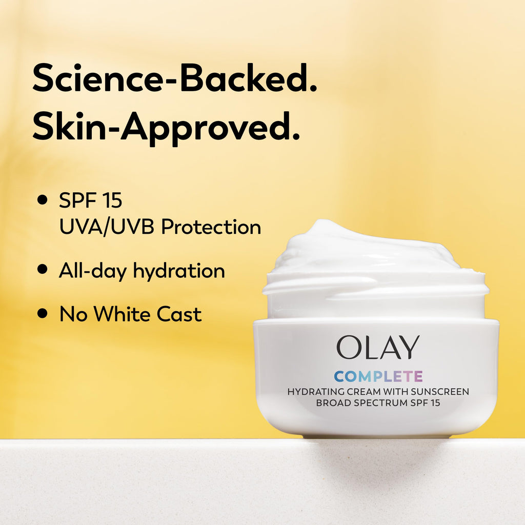 Buy now Olay Face Moisturizer Complete All Day UV Moisture Cream with Sunscreen SPF 15, Normal Skin, 2 Fl Oz (Pack of 3) at indiglob india