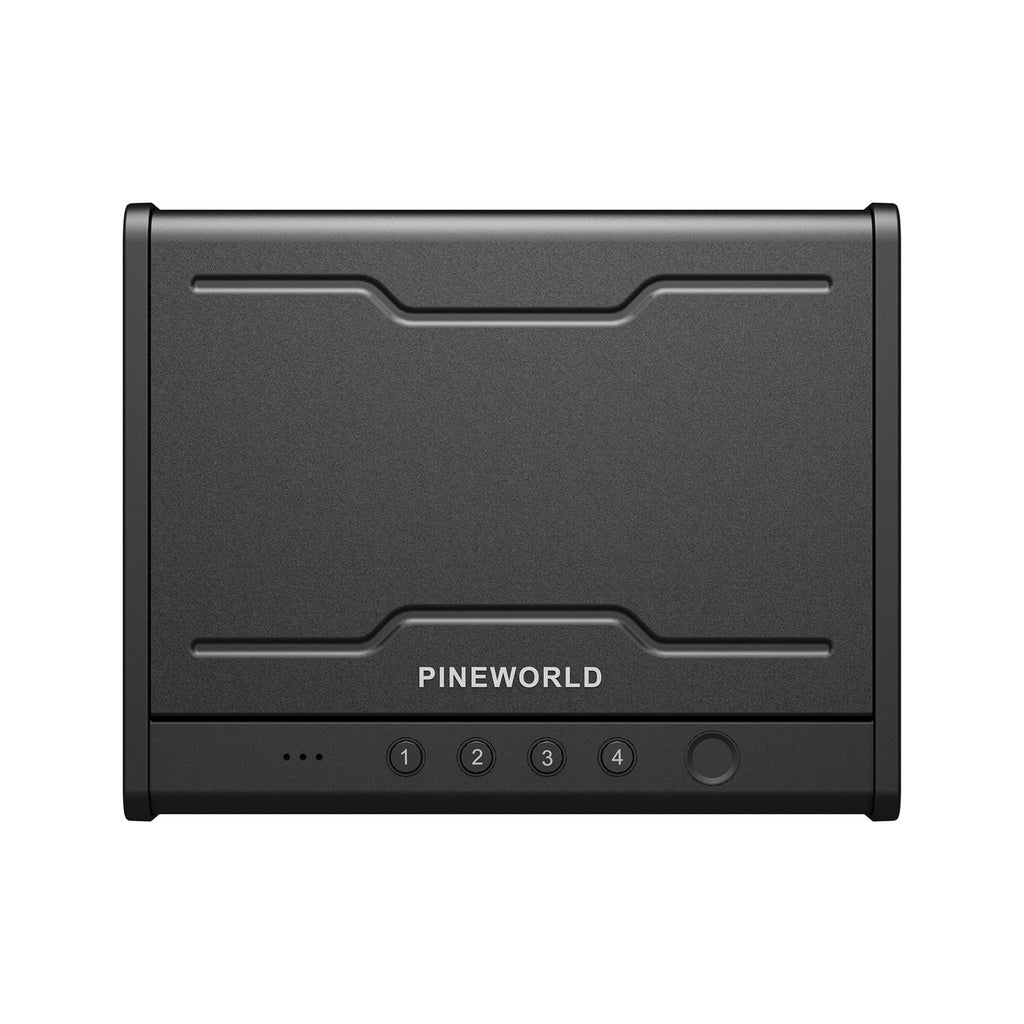 PINEWORLD Biometric Fingerprint Handgun Safe with Raised Backlit Keypad&Key