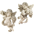 Buy now Design Toscano Cherub Harvest Wall Sculptures, Set of 2, Full Color, 10.50" x 4.50" Default at indiglob india