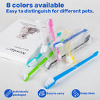 Newday Dog Toothbrush Set of 8 - Dual Headed, Dental Hygiene Convenient Soft Toothbrush to Clean pet Teeth, Dog Tooth Brushes for Small to Large Dogs, Cats, and Most Pets, Teeth Brush in Bulk
