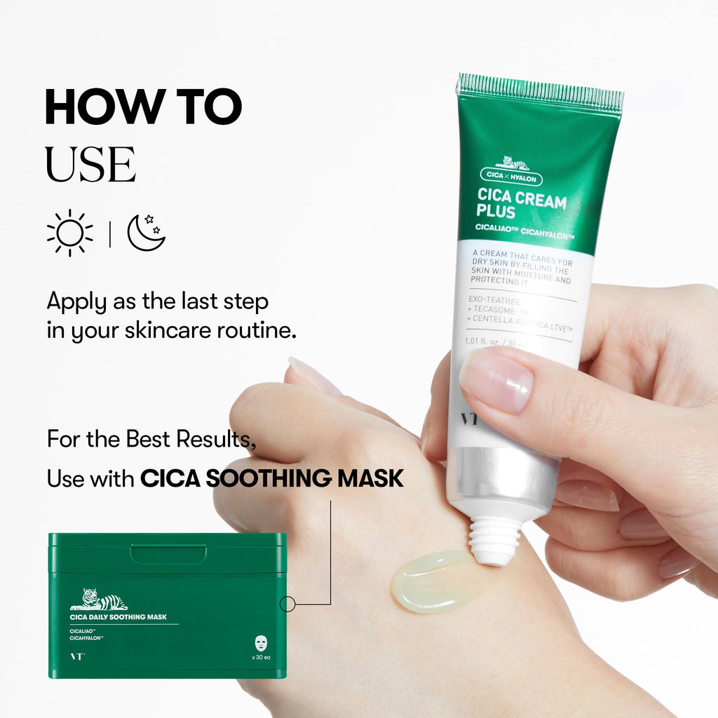 VT COSMETICS Cica Cream Plus Hydrating & Calming Face Moisturizer