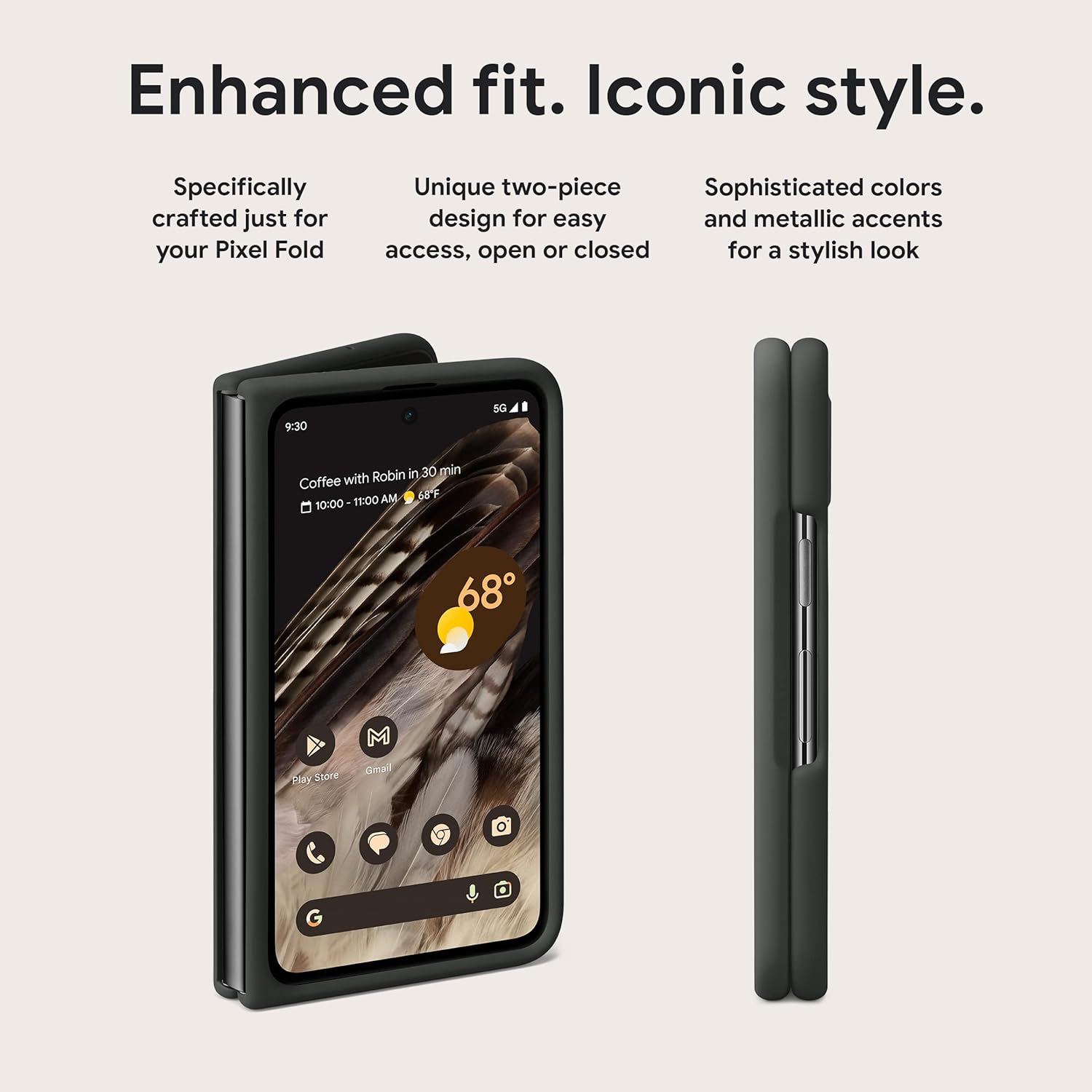 Buy now Google Pixel Fold Case - Shock-Absorbing Silicone - Android Phone Case - Porcelain at indiglob india
