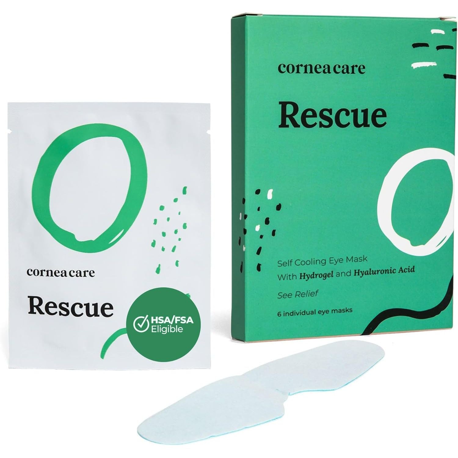 Buy now CorneaCare Rest: Self Heating Warm Compress for Dry Eyes | Heated Eye Mask for Fast Relief | No Microwave or Washcloth Needed | Travel Ready | 30 Count 6 individual eye masks Rescue (Cool) at indiglob india