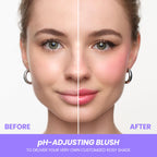 Wonderskin Cream Blush Stick pH-Activated - pHlush Stick, Blush for Cheeks | pH-activated blush stick that color adapts to your skin for a natural-looking flush on cheeks and lips.