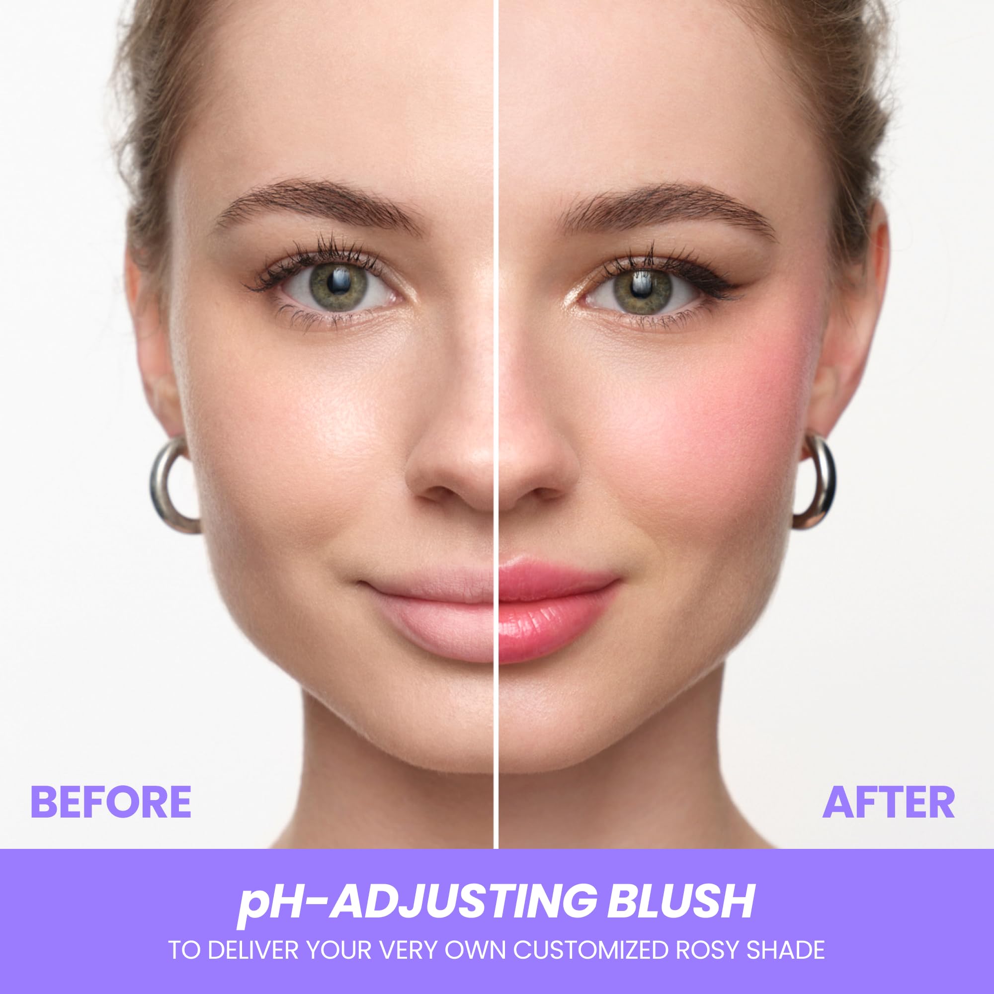 Wonderskin Cream Blush Stick pH-Activated - pHlush Stick, Blush for Cheeks | pH-activated blush stick that color adapts to your skin for a natural-looking flush on cheeks and lips.