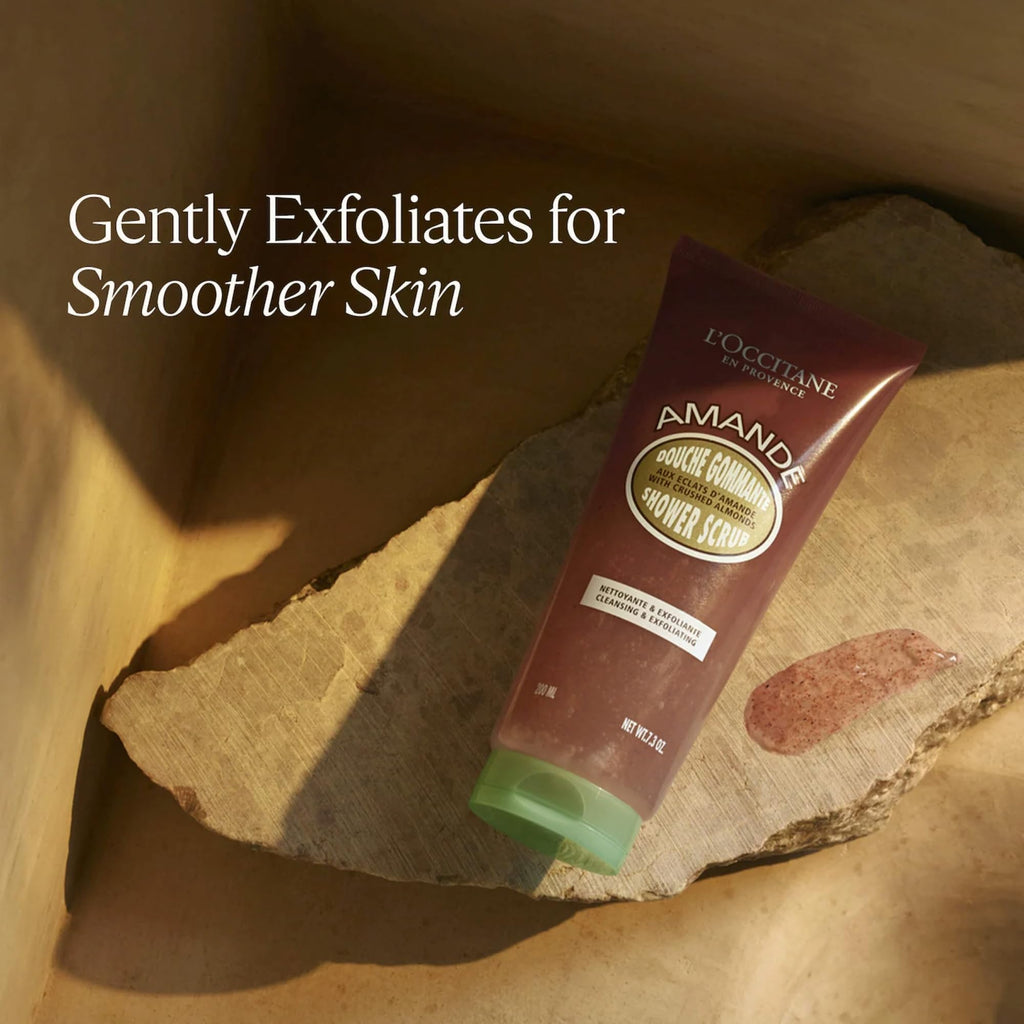L'Occitane Almond Shower Scrub, 2-In-1 Exfoliating Body Wash, Vegan Care