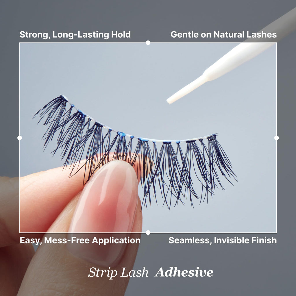 Kiss Lash Adhesive, Lash Glue, 24hr Strip Eyelash Adhesive, Clear, Includes Lash Adhesive, Long Lasting Wear, Can Be Used with Strip Lashes and Lash Clusters