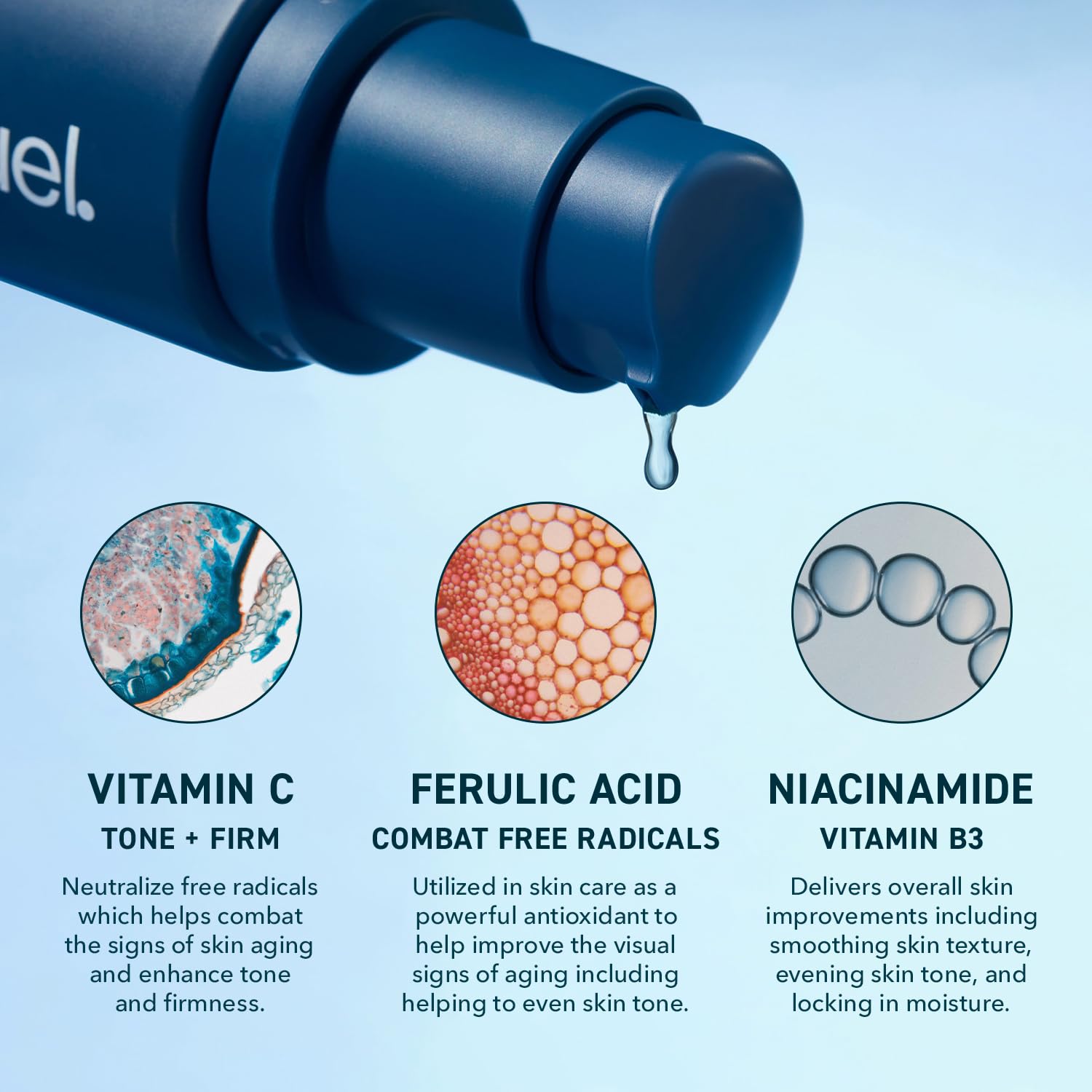 Prequel Skin Vitamin C Serum, L Ascorbic Acid Ferulic Acid Niacinamide Face | Vitamin C Serum for Face with L-Ascorbic Acid, Ferulic and Niacinamide for Facial Skincare, Smooth Texture and Firm Skin