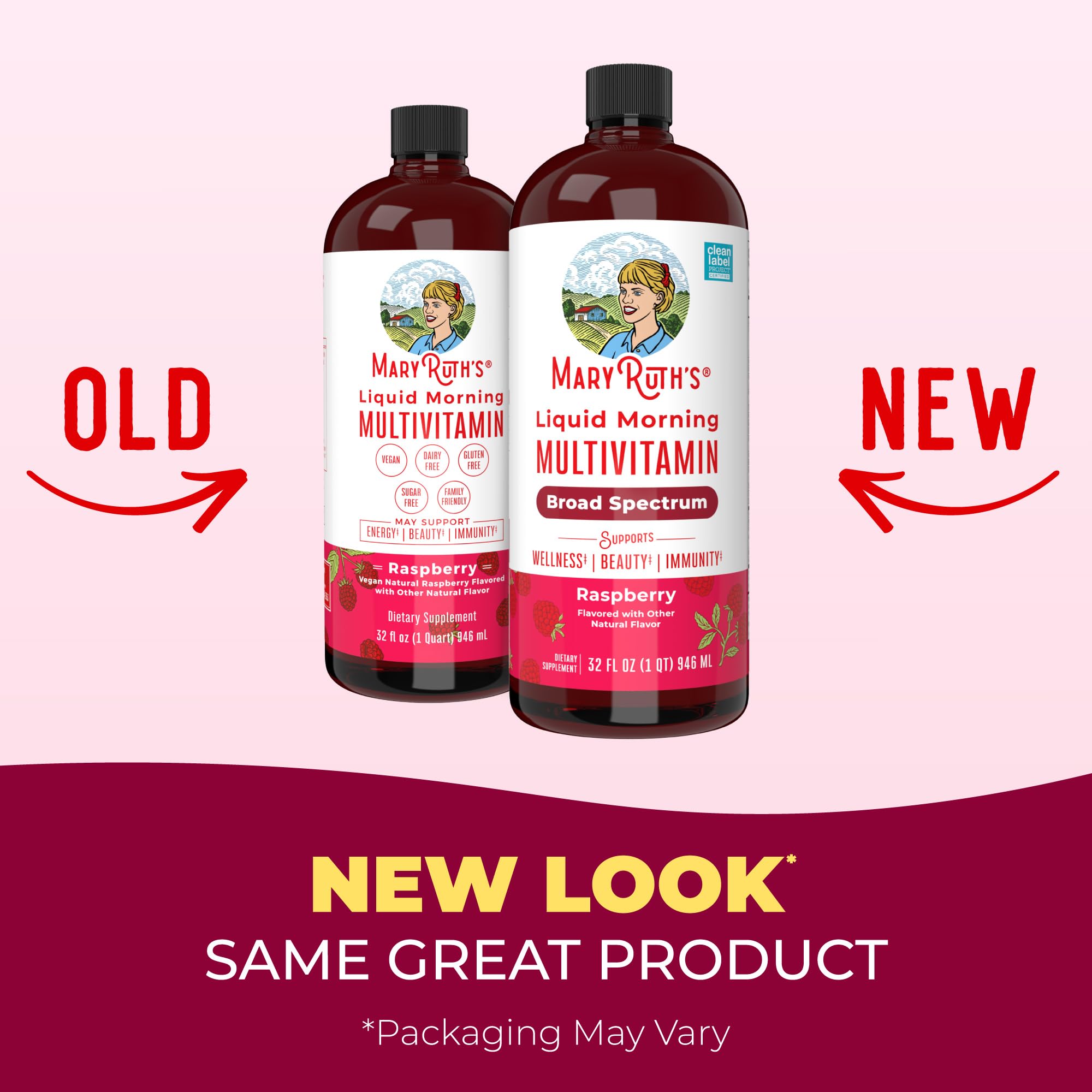 MARYRUTH'S Liquid Morning Multivitamin for Women, Men & Kids, 32 Servings | Vitamin A C D E B6 B12 Biotin Zinc, Beauty, Vegan, Non-GMO, Gluten Free