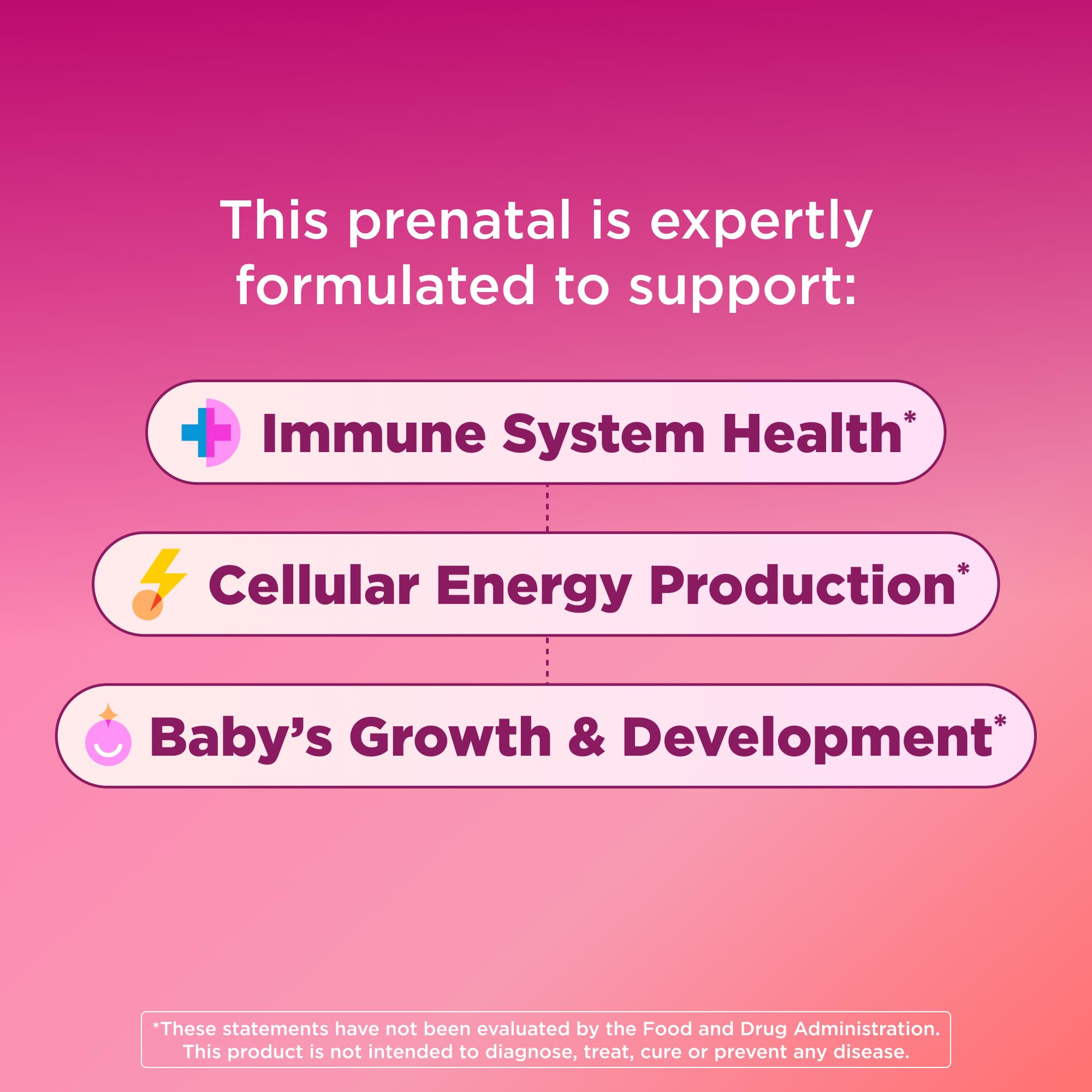 OLLY Prenatal Multivitamin Gummy, Daily Blend for Mommy & Baby - 84 Count