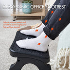 Under Desk Footrest,Ergonomic Footrest with Massage Rollers for Home Office