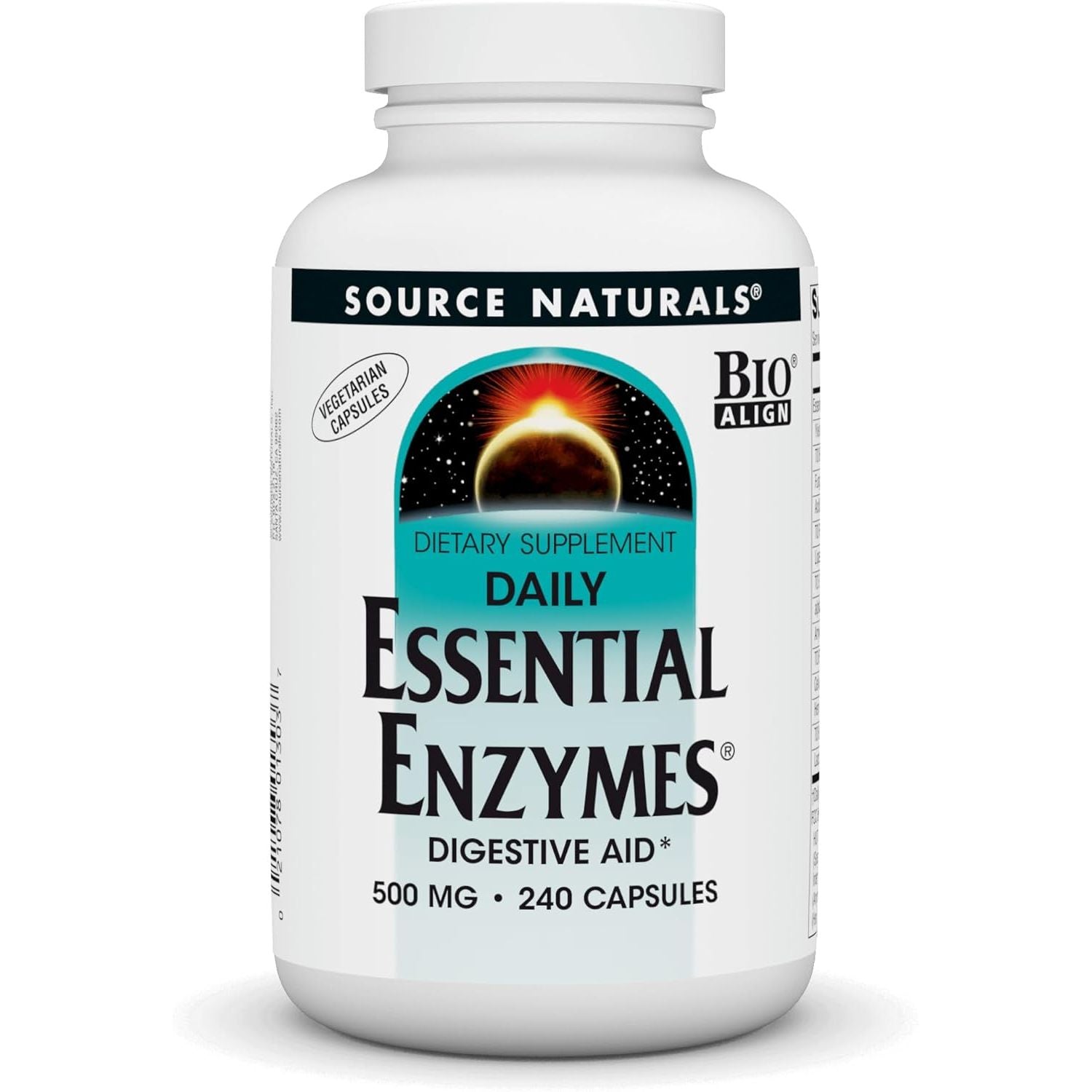 Buy now Source Naturals Essential Enzymes in Vegetarian Capsules, Digestive Aid* 500 Mg - 240 Capsules at indiglob india