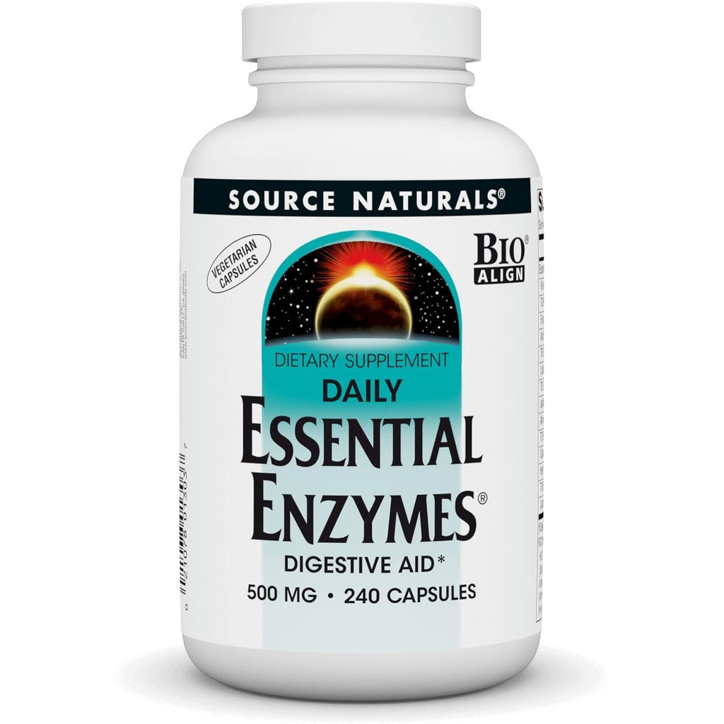 Buy now Source Naturals Essential Enzymes in Vegetarian Capsules, Digestive Aid* 500 Mg - 240 Capsules 240 Count (Pack of 1) Unflavored at indiglob india