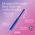 Pinkie Time for Tampons Starter Kit for Teens & Beginners - 50 Piece Set