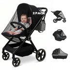 2 Pack Universal Baby Mosquito Net Cover for Stroller Car Seat Bassinet Infant Bug Mesh Netting Screen Crib Carrier Carriage