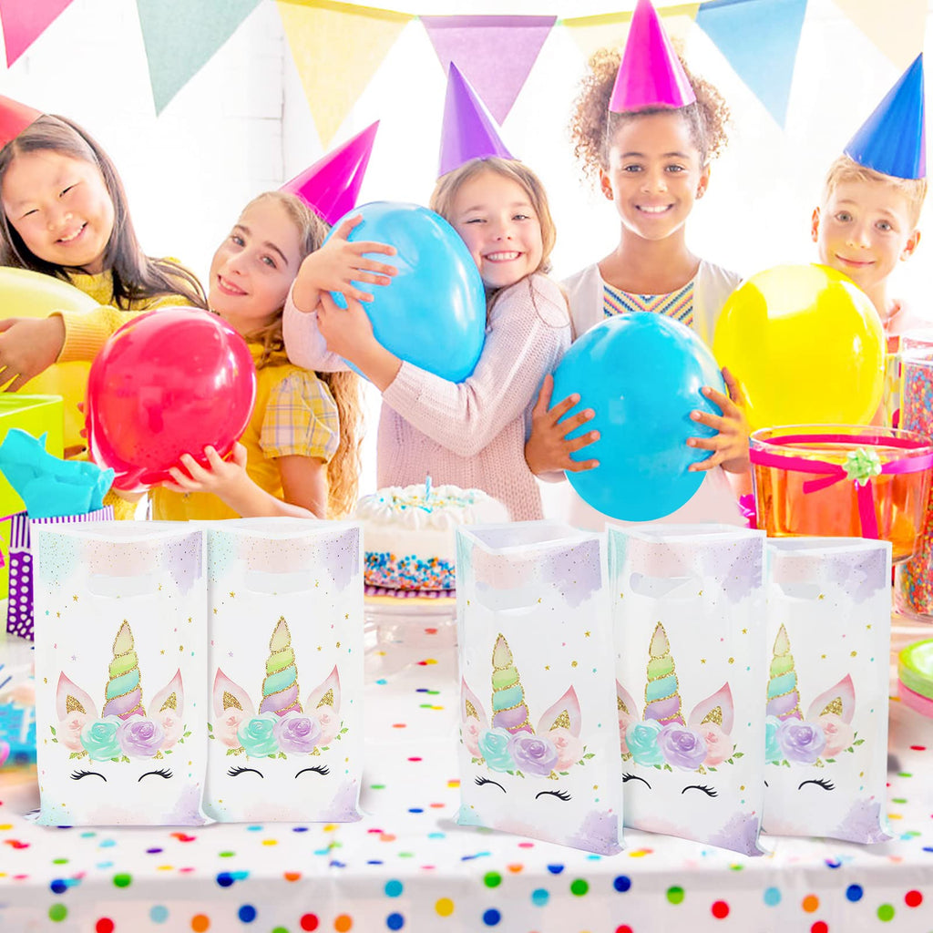 DaiUni 30 PCS Unicorns Goodie Bags Party Favor Bags for Kids Girls Birthday