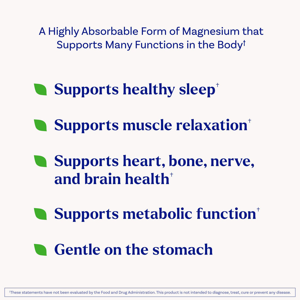 Natrol High Absorption Magnesium Glycinate 240 mg, 120 Capsules | Supports Healthy Sleep & Body, Gentle on Stomach, Supports Muscle Relaxation, Heart, Bone, Nerve & Brain Health