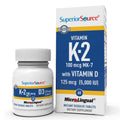 Superior Source K-2 (MK-7) 100 mcg with D3 5,000 IU, 60 Sublingual Tablets