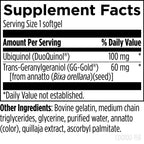 Designs for Health CoQnol 100 mg, CoQ10 Ubiquinol, 60 Softgels, 60 Servings