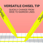 Sharpie® Pocket Style Highlighters, Chisel Tip, Assorted Fluorescent, 4 Pack