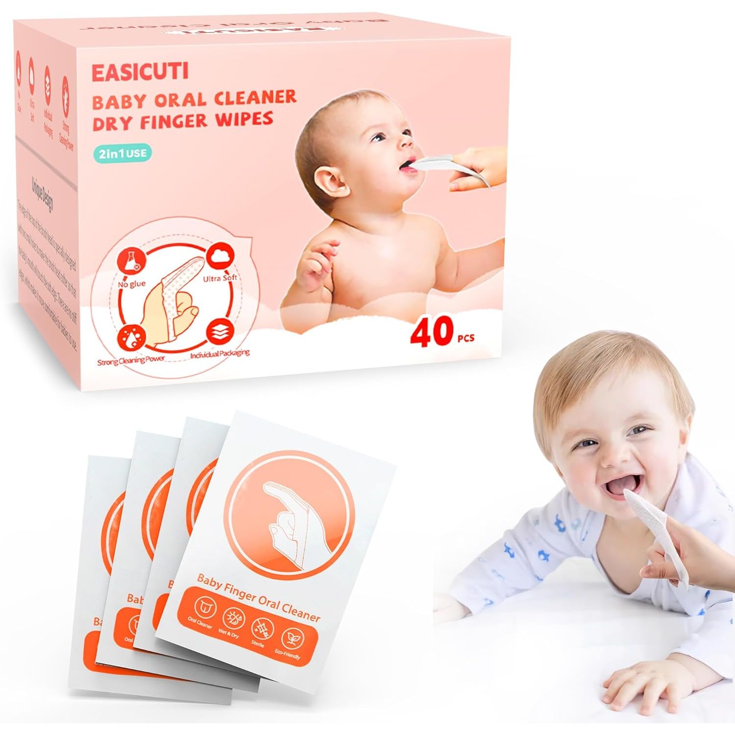 Buy now Baby Tongue Cleaner, Baby Toothbrush, 42Pcs Disposable Infant Toothbrush Clean Baby Mouth,Gauze Gum Cleaner Toothbrush Baby Oral Cleaning Stick Dental Care for 0-36 Month Baby+Free 1 Finger Toothbrush 1 Count (Pack of 40) at indiglob india