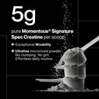 Momentous Creatine Monohydrate Powder, 5g per Serving, Unflavored | Supports Lean Muscle, Strength, Recovery, & Cognitive Function, NSF Certified for Sport, Non-GMO & Gluten-Free (90 Servings)