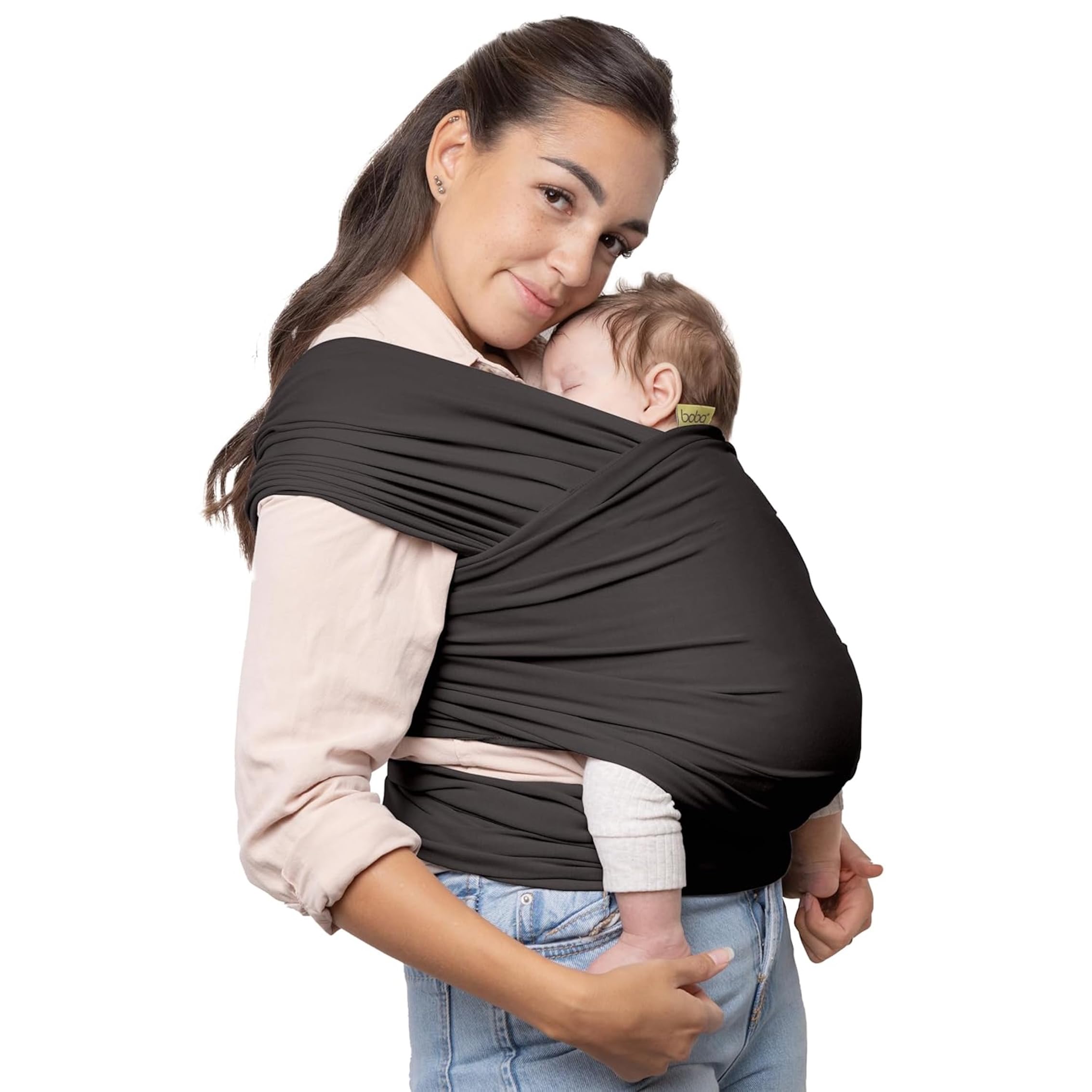Buy now Boba Baby Wrap Carrier – Original Baby Sling Carrier for Newborns (7–35 lbs), Soft, Secure, Hands-Free & Ergonomic, Ideal for Comfortable Bonding, New Parents (Grey) Cotton Organic Dark Grey at indiglob india