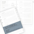 Beautiful 2026-2027 Daily Planner A5 Inserts for 6 Ring Binders - Refills