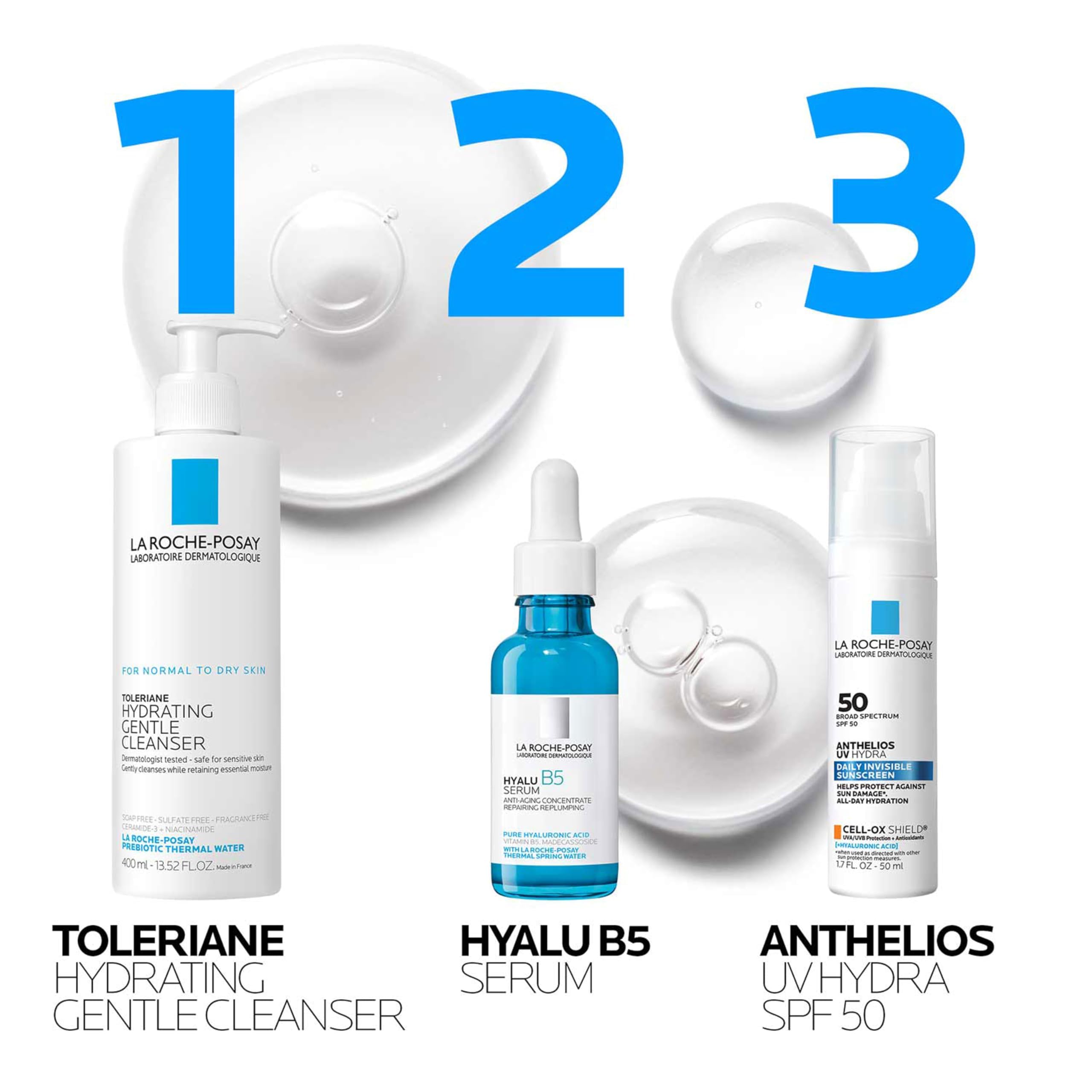 Buy now La Roche-Posay Hyalu B5 Pure Hyaluronic Acid Serum for Face, Vitamin B5 + Hyaluronic Acid + Madecassoside, Hydrating Serum Visibly Plumps Skin, Sensitive Skin Safe, Anti Aging, Oil-Free at indiglob india